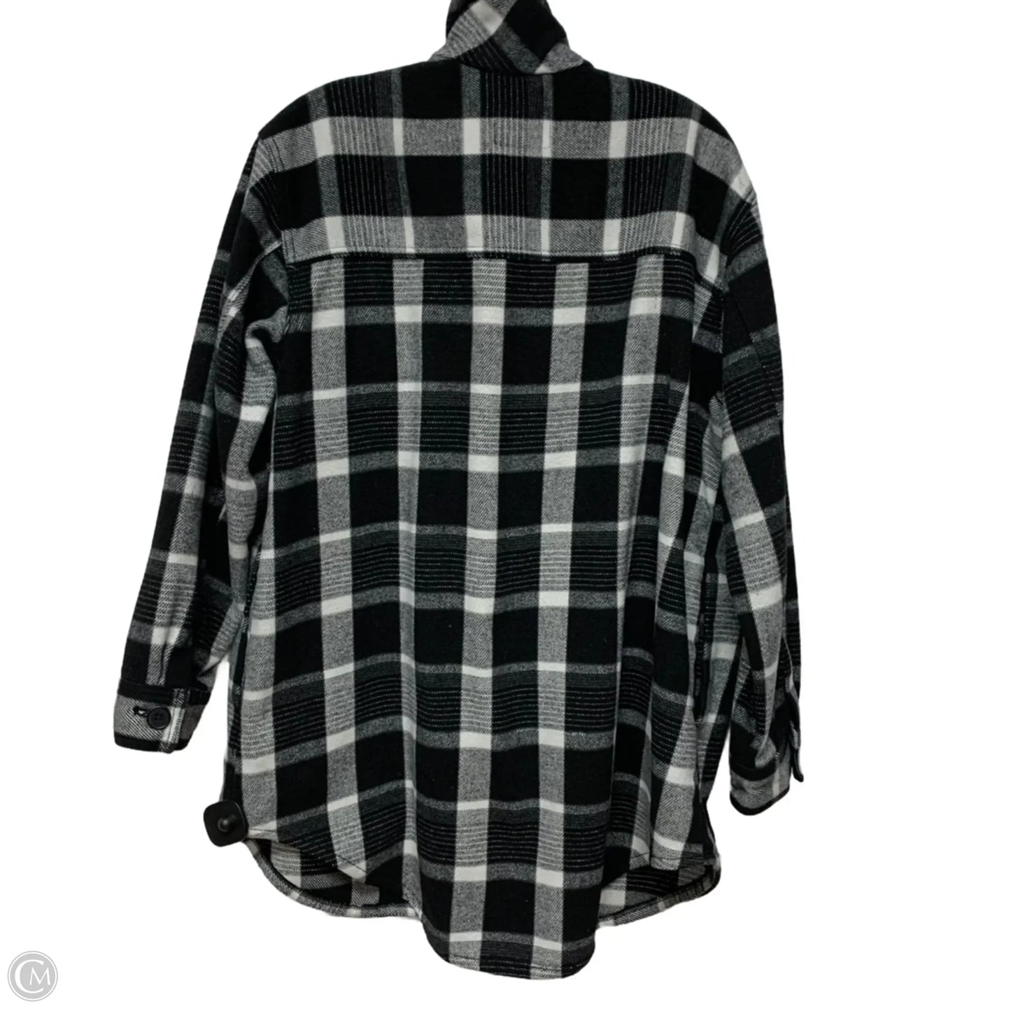 Jacket Shirt By Old Navy In Black & White, Size: L