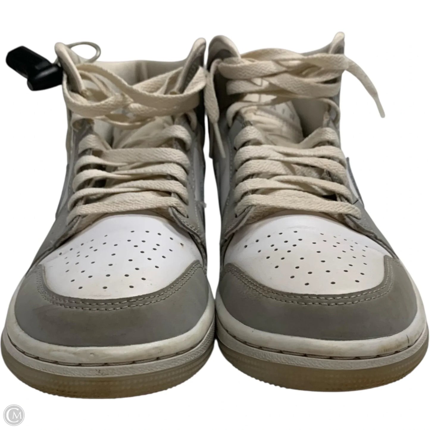 Shoes Luxury Designer By Jordan In Grey & White, Size: 9