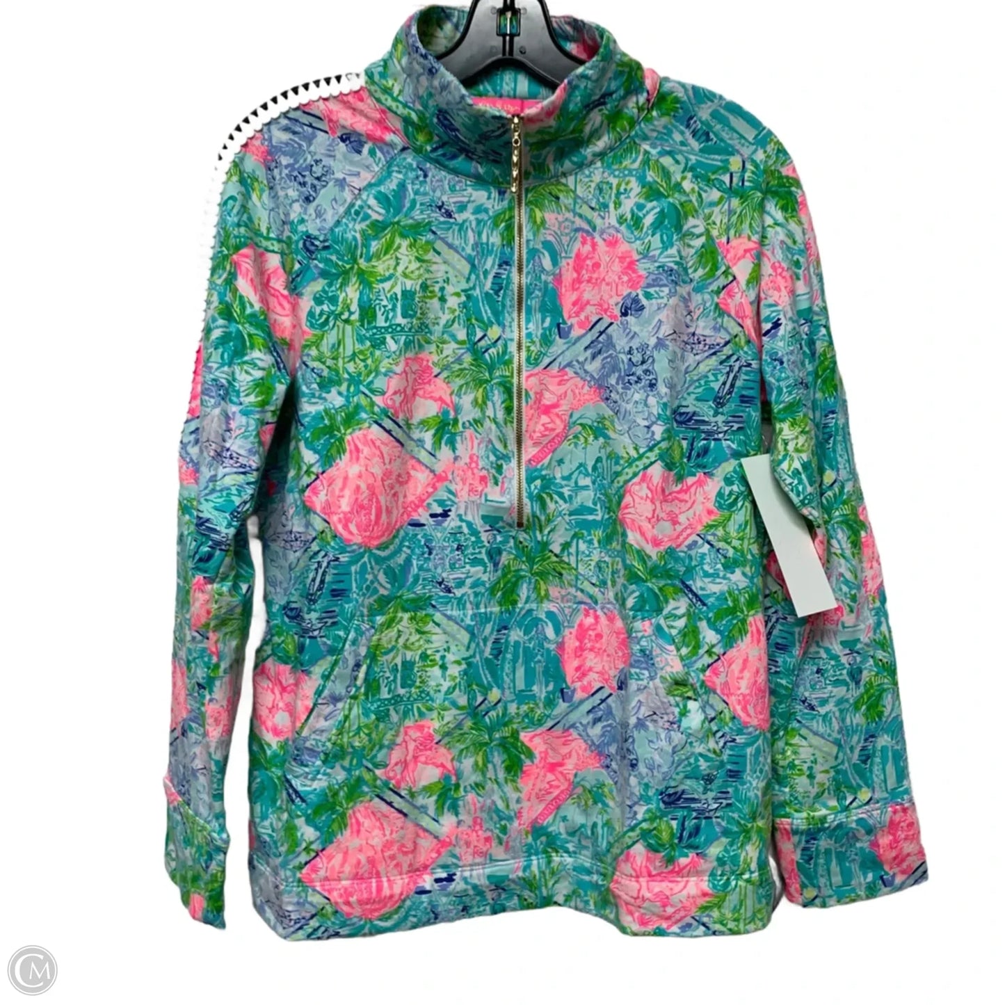 Sweatshirt Designer By Lilly Pulitzer In Blue & Pink, Size: M