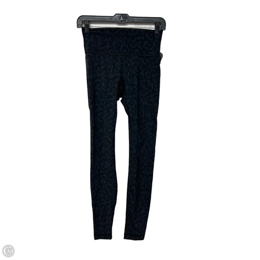 Athletic Leggings By Lululemon In Black & Grey, Size: S