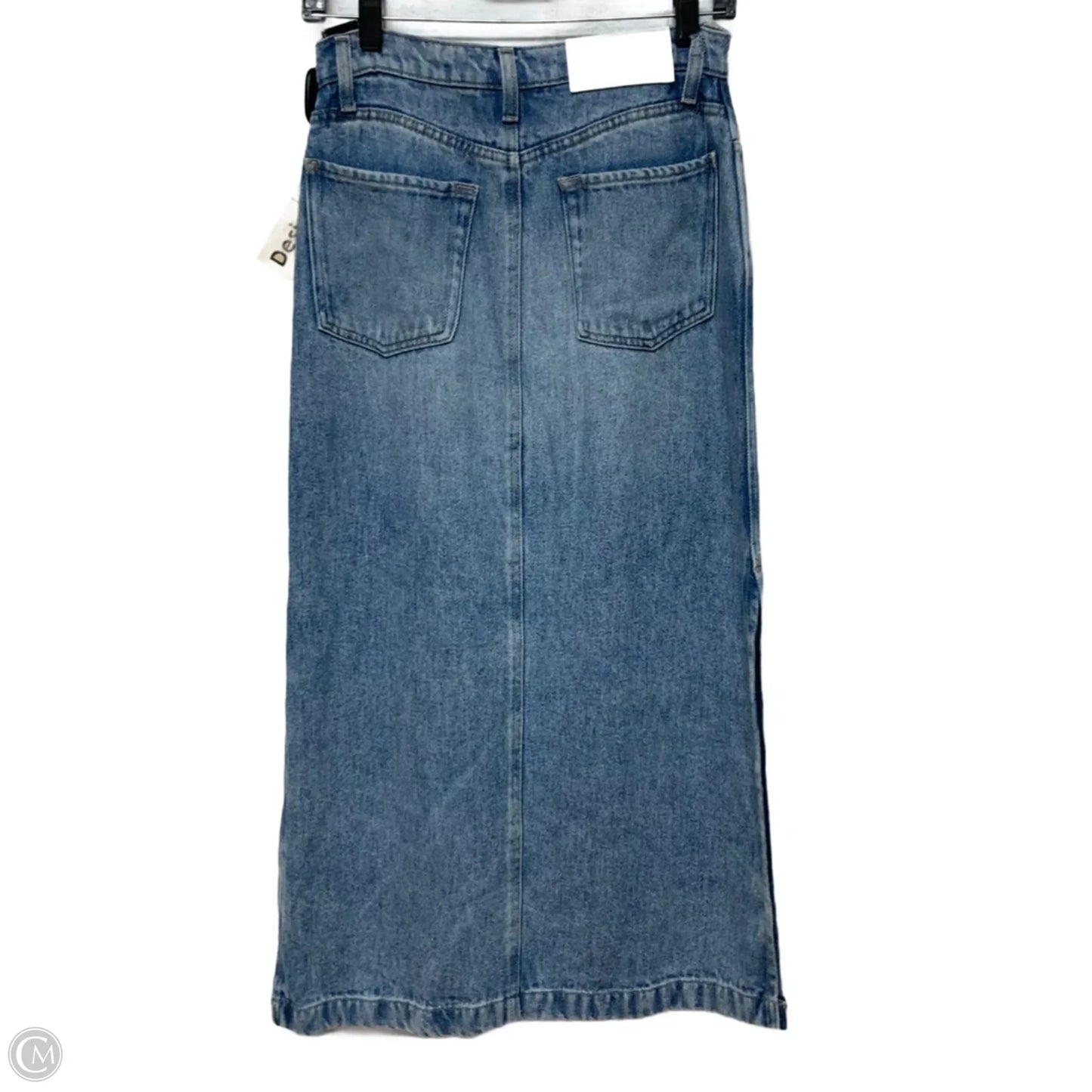 Skirt Midi By 7 For All Mankind In Blue Denim, Size: S