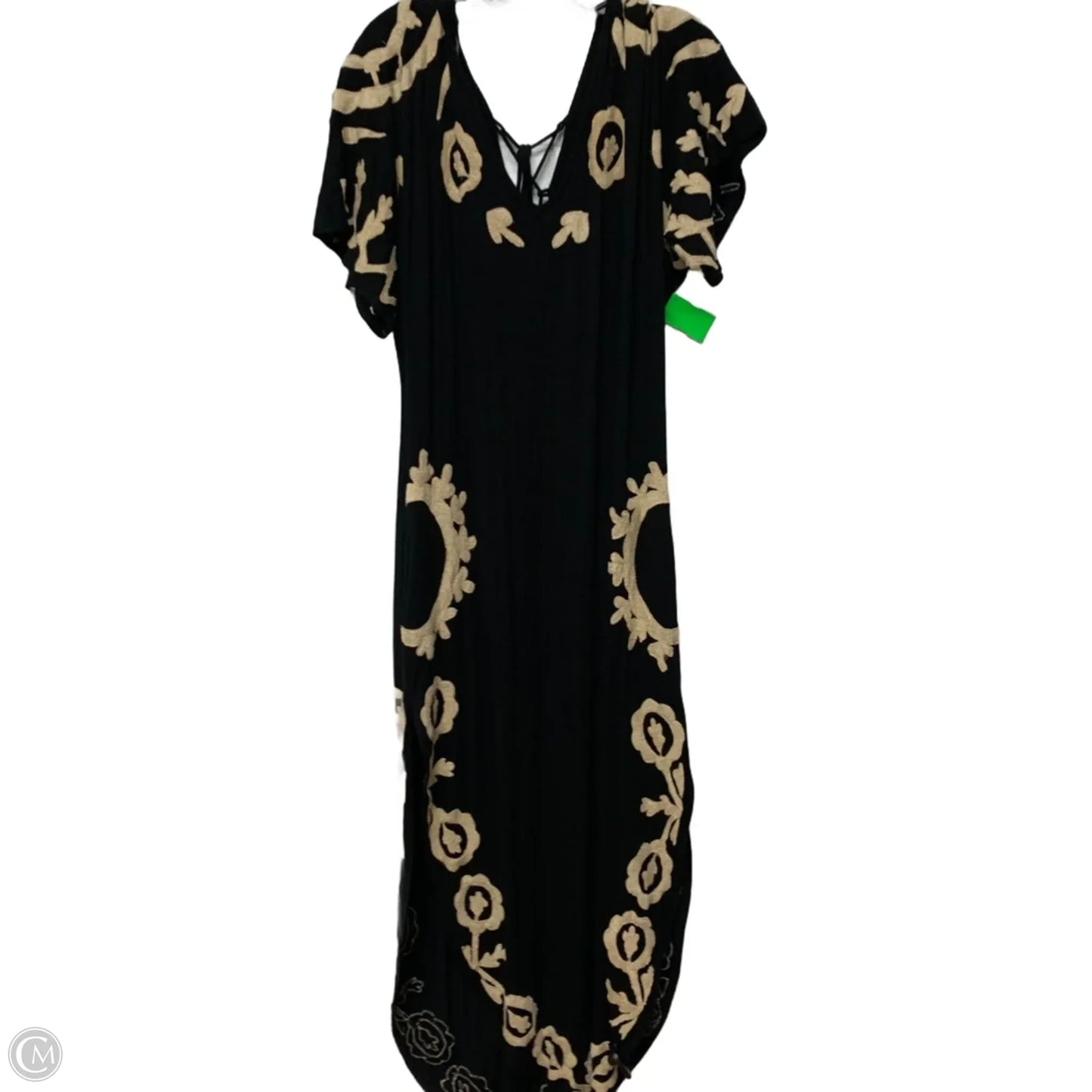 Dress Casual Maxi By Free People In Black & Cream, Size: Xs