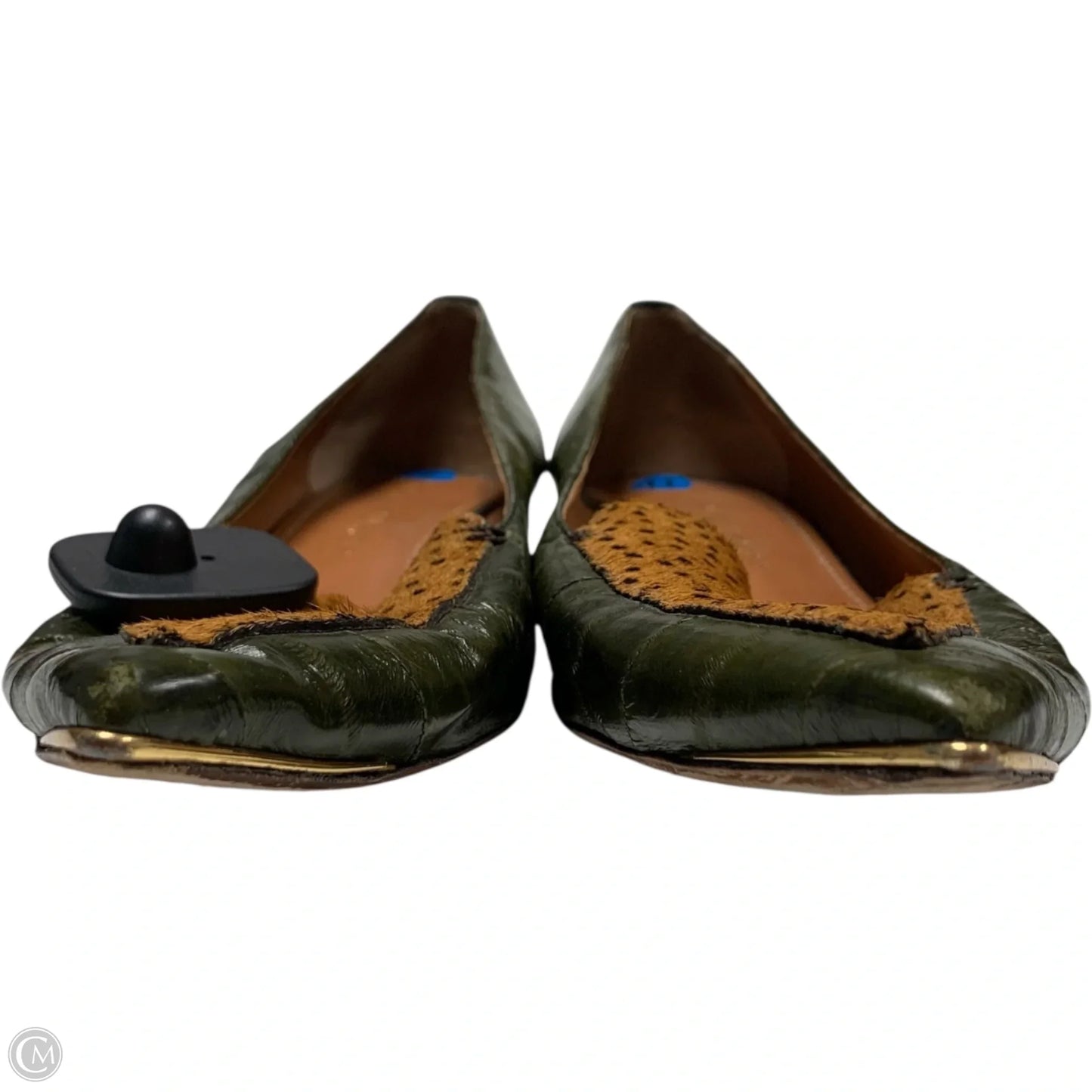 Shoes Designer By Tory Burch In Green & Yellow, Size: 11