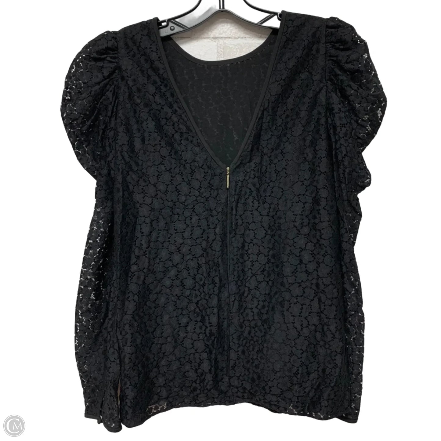 Top Long Sleeve Designer By Kate Spade In Black, Size: S