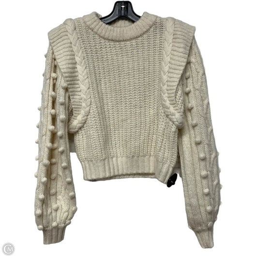 Sweater Designer By Farm Rio In White, Size: S