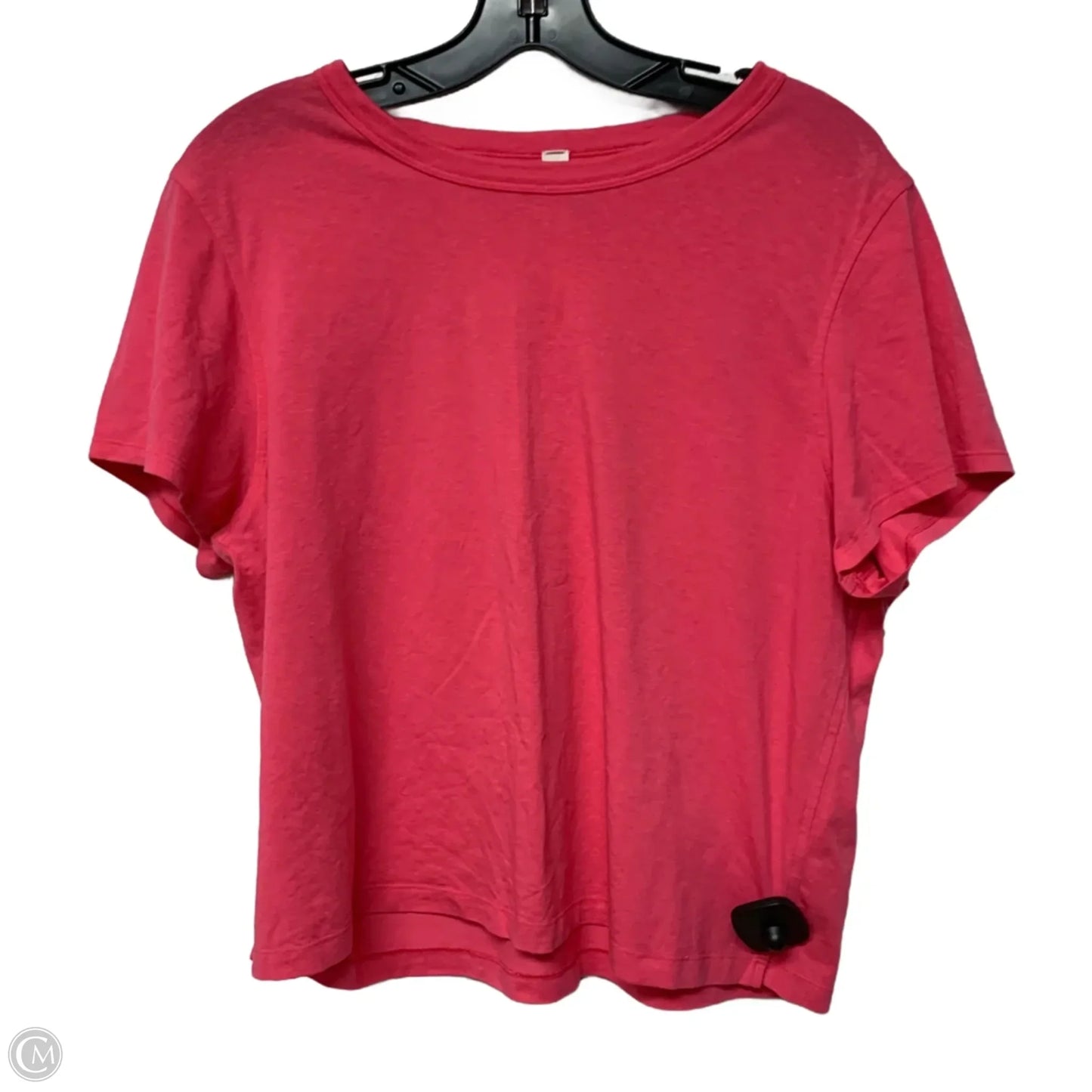 Athletic Top Short Sleeve By Lululemon In Pink, Size: M