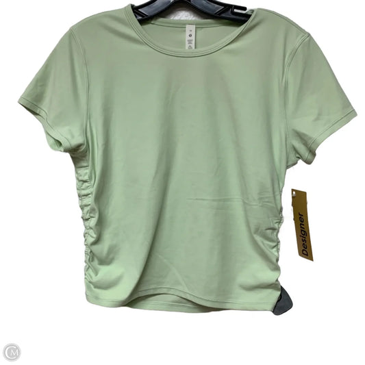 Athletic Top Short Sleeve By Lululemon In Green, Size: M