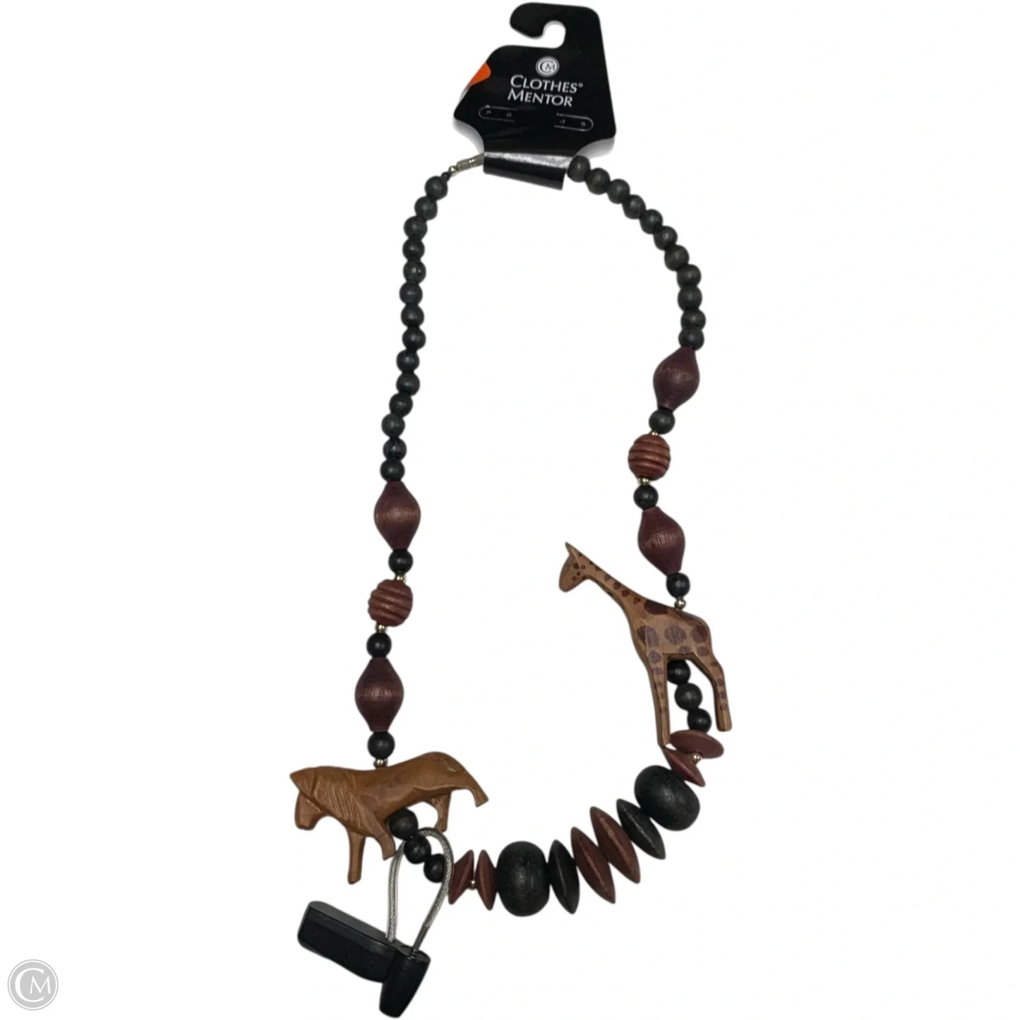 Necklace Wooden Beads and Giraffe