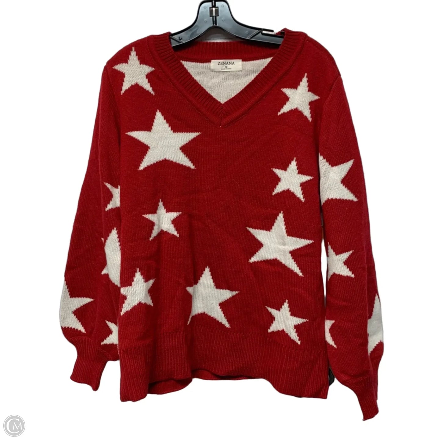 Sweater By Zenana In Red, Size: M