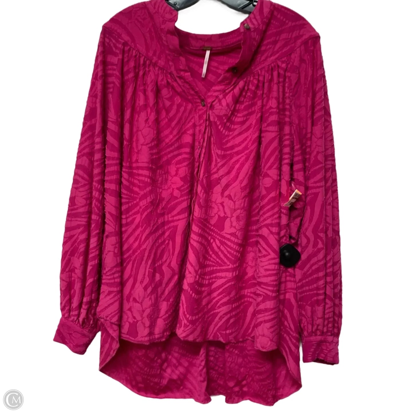 Top Long Sleeve By Free People In Pink, Size: Xs