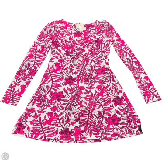 Dress Designer By Lilly Pulitzer In Pink & White, Size: S