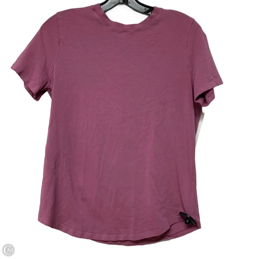 Athletic Top Short Sleeve By Lululemon In Purple, Size: S