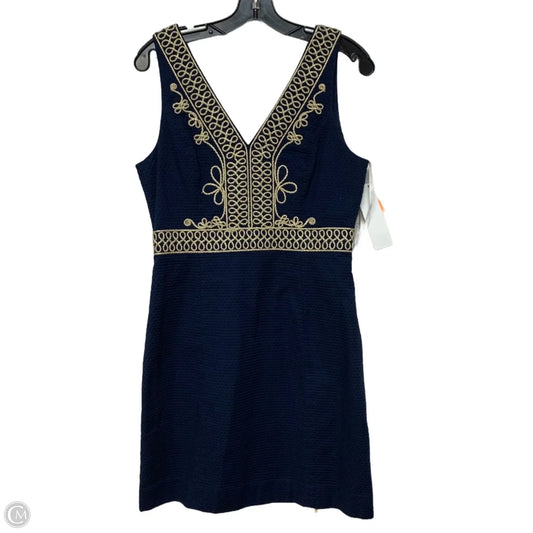 Dress Designer By Lilly Pulitzer In Blue & Gold, Size: M