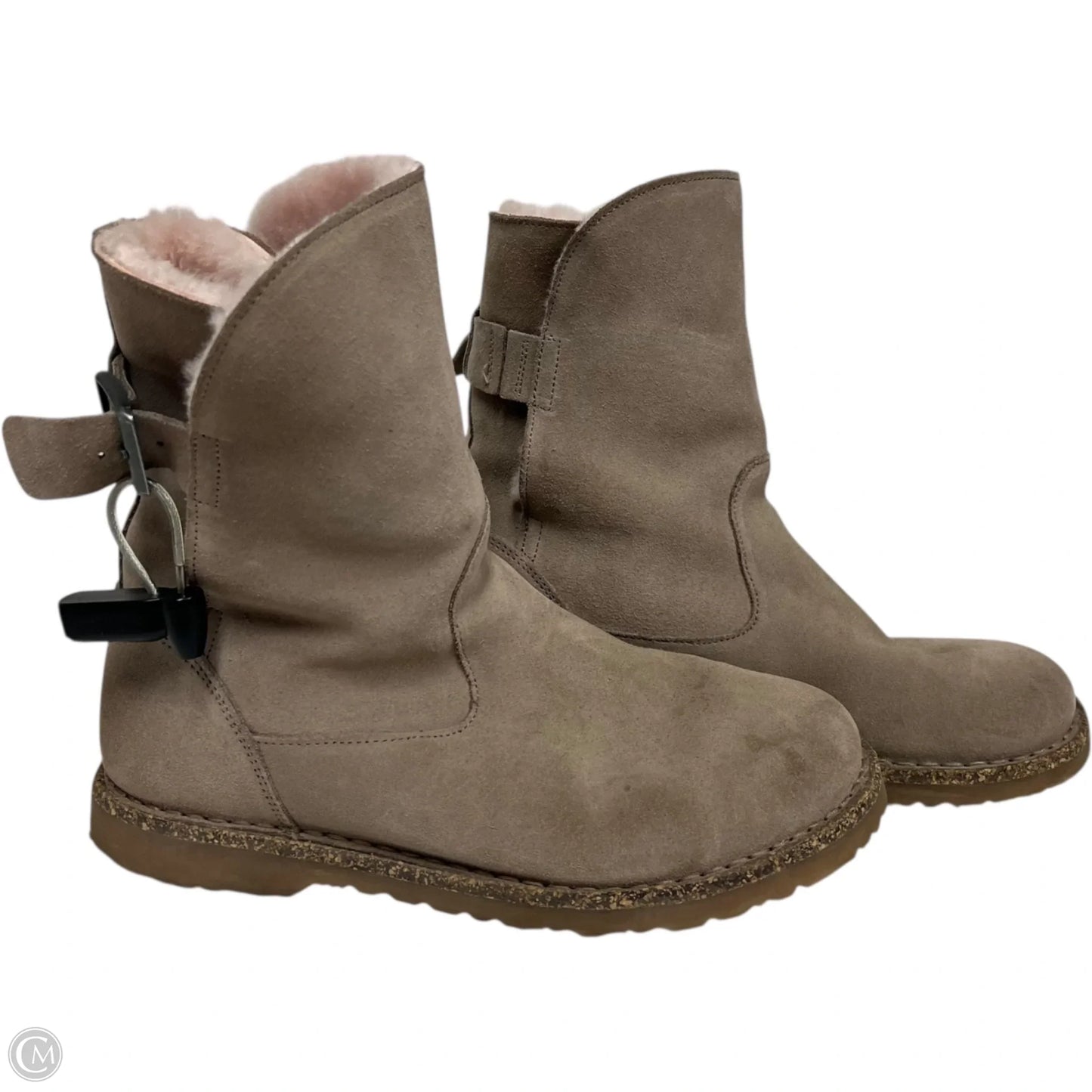 Boots Mid-calf Flats By Birkenstock In Beige, Size: 8