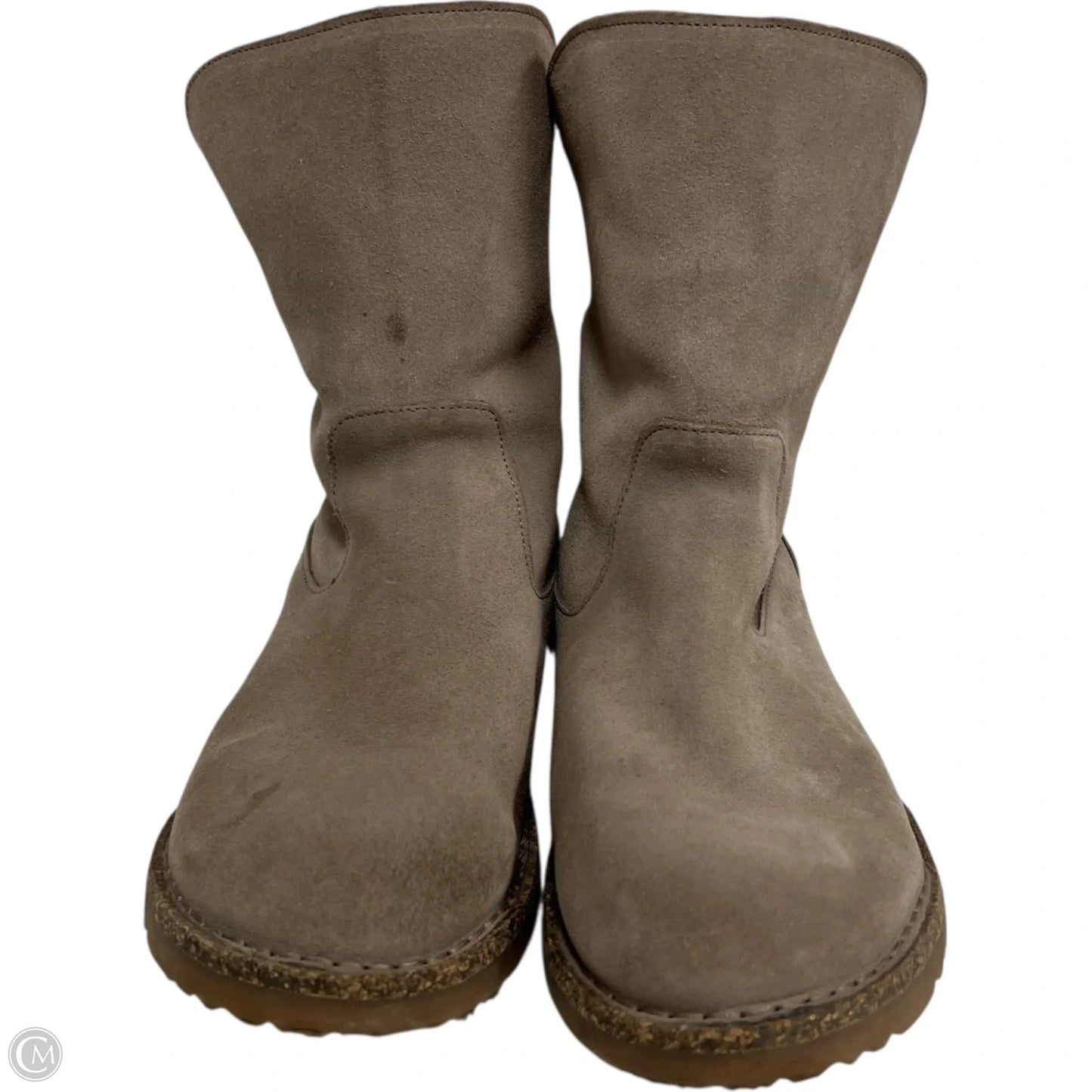 Boots Mid-calf Flats By Birkenstock In Beige, Size: 8