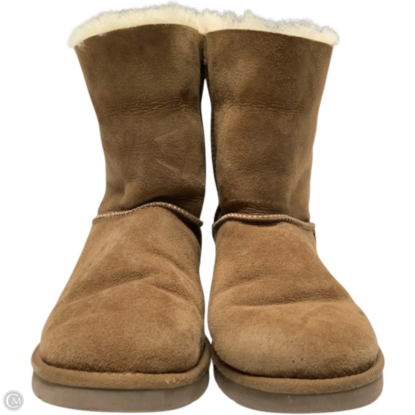 Boots Designer By Ugg In Brown, Size: 9
