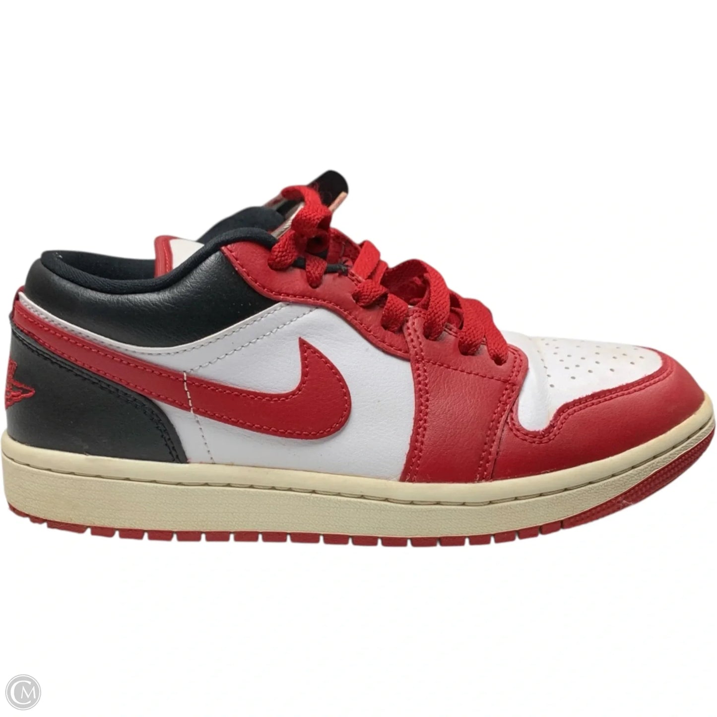 Shoes Luxury Designer By Jordan In Red & White, Size: 8