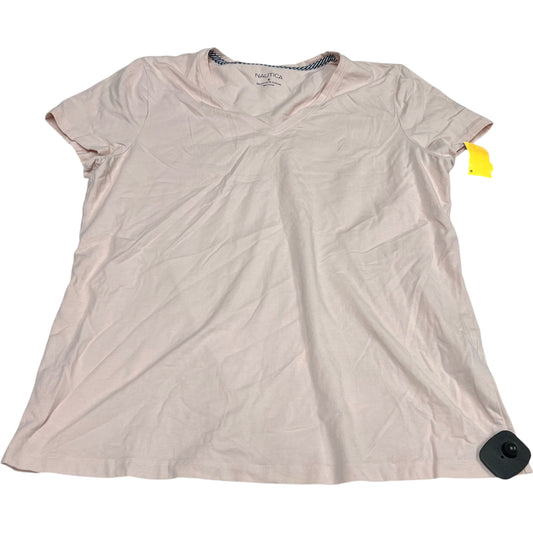 Top Short Sleeve Basic By Nautica In Pink, Size: Xl