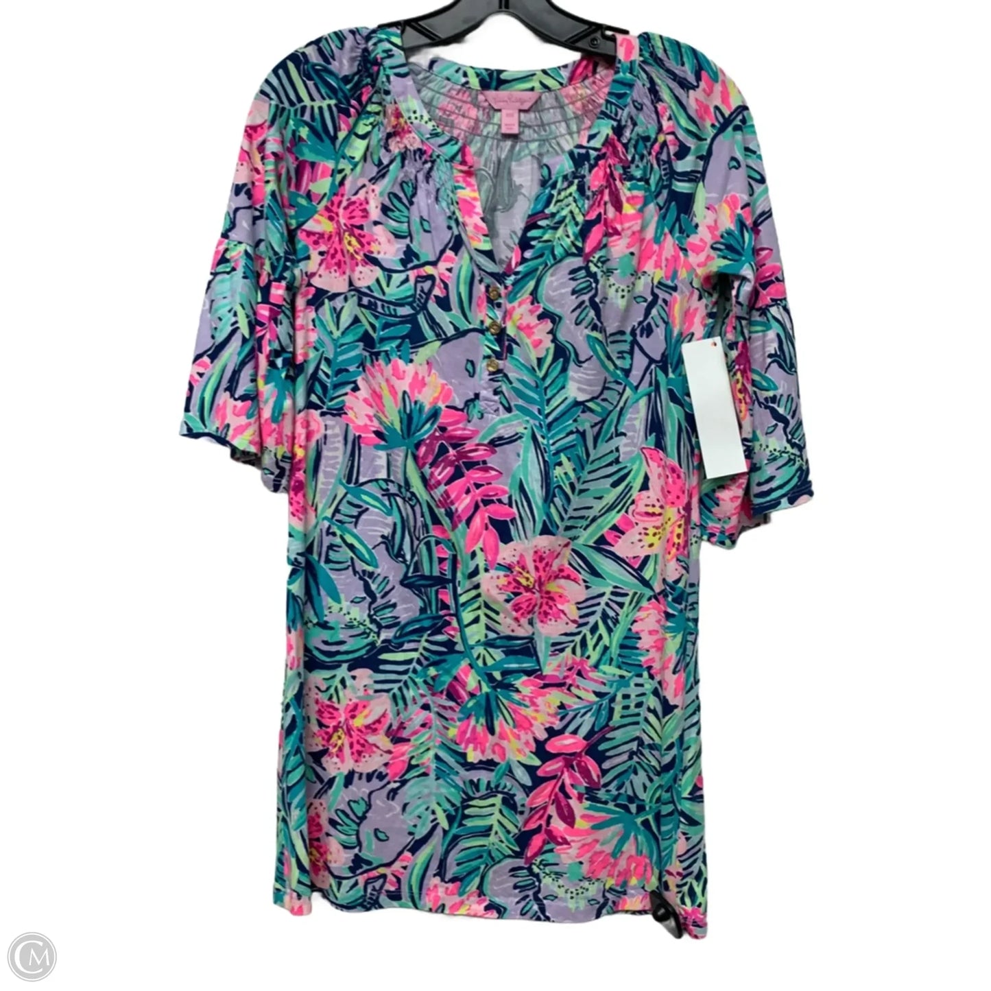 Dress Designer By Lilly Pulitzer In Tropical Print, Size: Xxs
