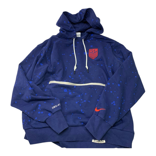 Athletic Sweatshirt Hoodie By Nike Apparel In Blue, Size: L