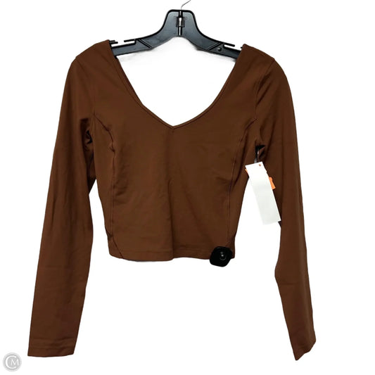 Athletic Top Long Sleeve Crewneck By Lululemon In Brown, Size: S