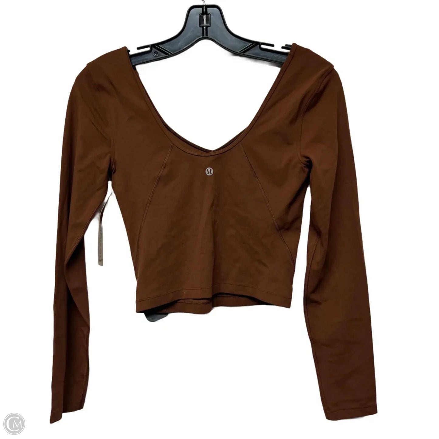 Athletic Top Long Sleeve Crewneck By Lululemon In Brown, Size: S