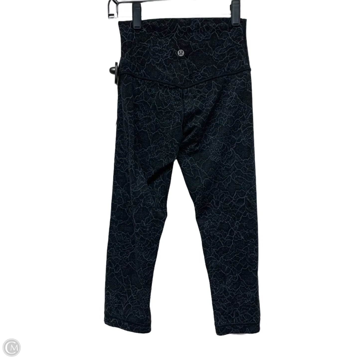 Athletic Leggings Capris By Lululemon In Black & Grey, Size: Xs