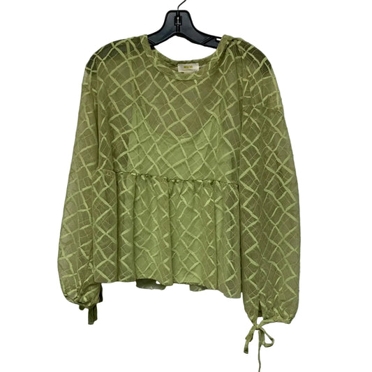 Top Long Sleeve By Maeve In Green, Size: S