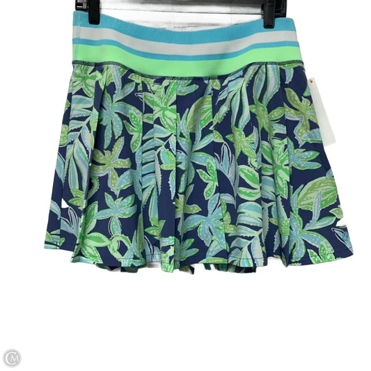 Skort Designer By Lilly Pulitzer In Blue & Green, Size: L