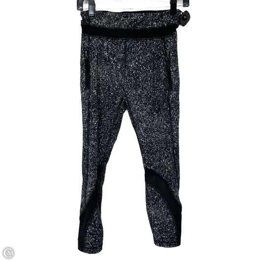 Athletic Leggings By Lululemon In Black & Grey, Size: S