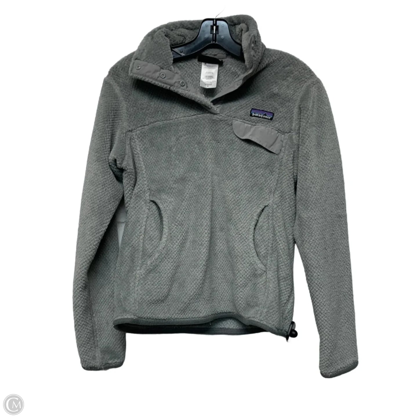 Sweatshirt Collar By Patagonia In Grey, Size: S