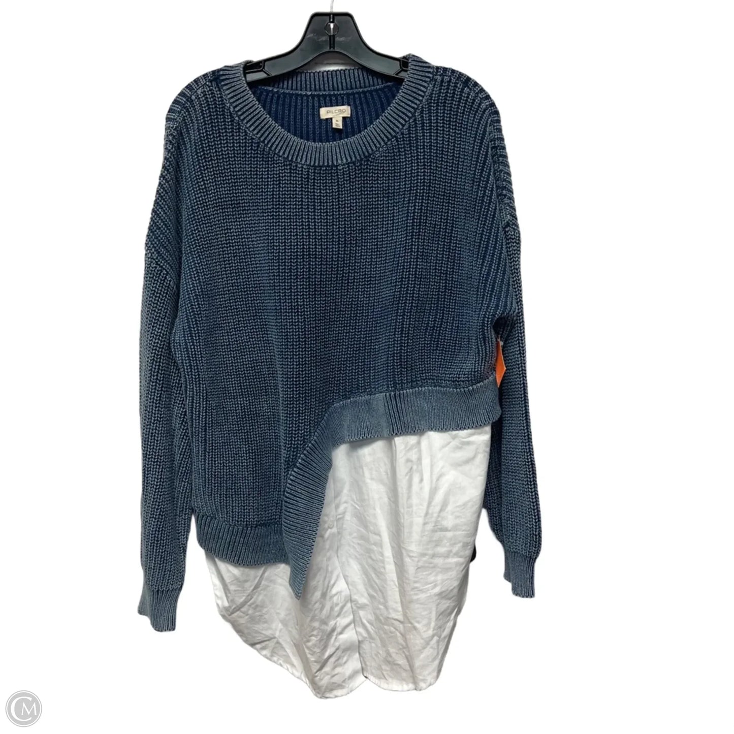 Sweater By Pilcro In Blue & White, Size: Xl