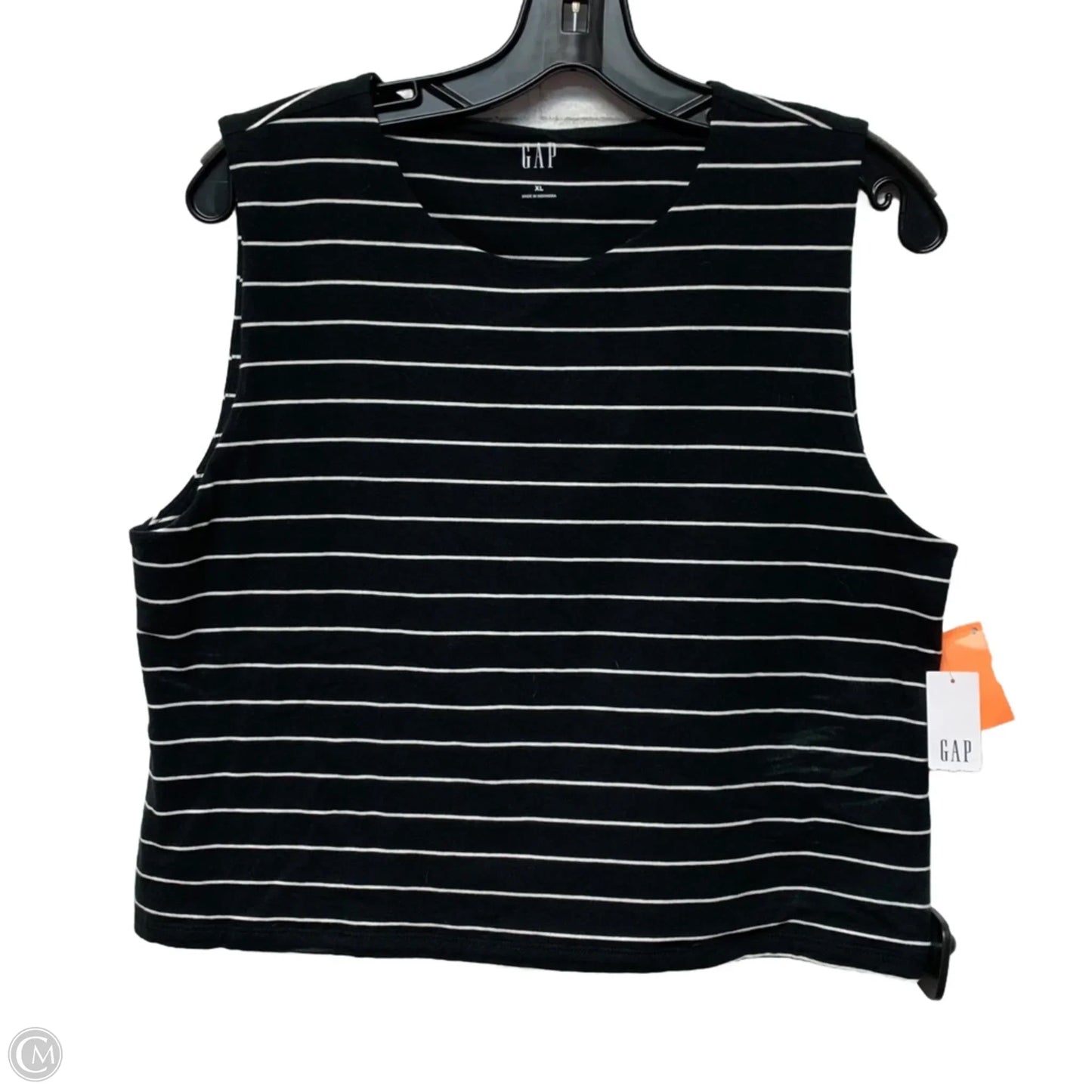 Top Sleeveless By Gap In Striped Pattern, Size: Xl