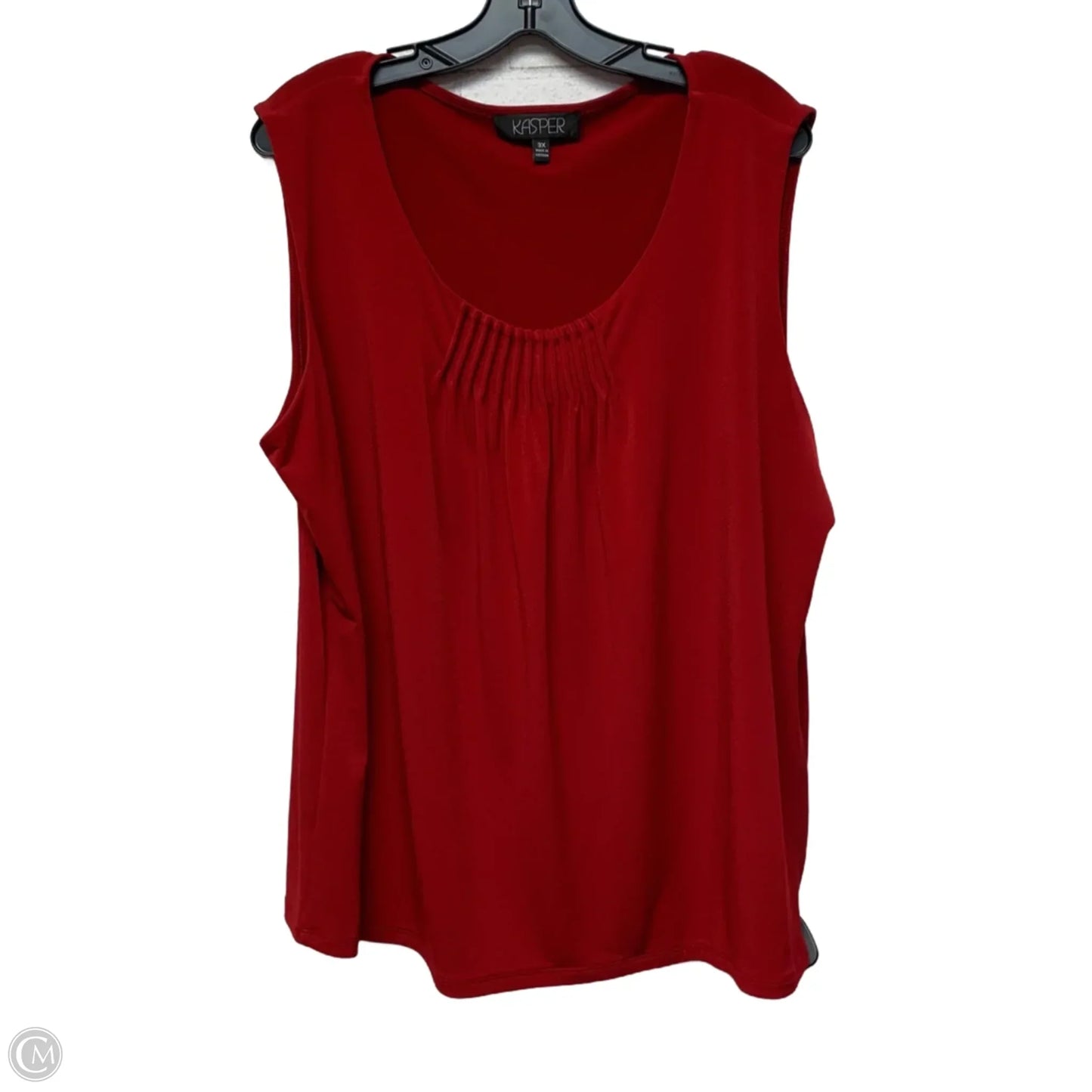 Top Sleeveless By Kasper In Red, Size: 3x