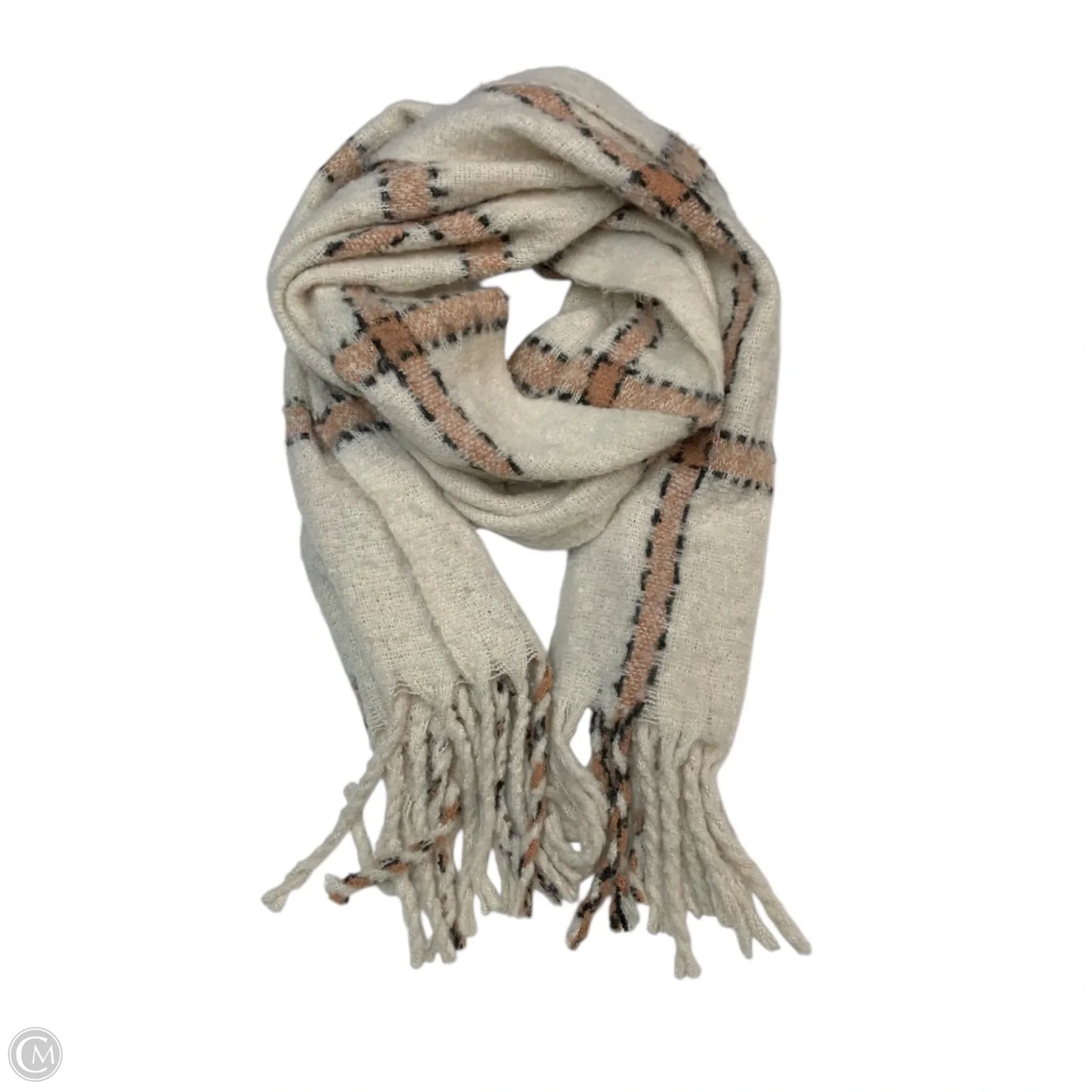 Scarf Winter By Pilcro In Cream & Pink