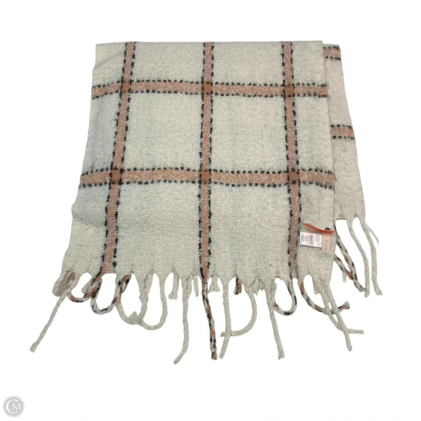 Scarf Winter By Pilcro In Cream & Pink