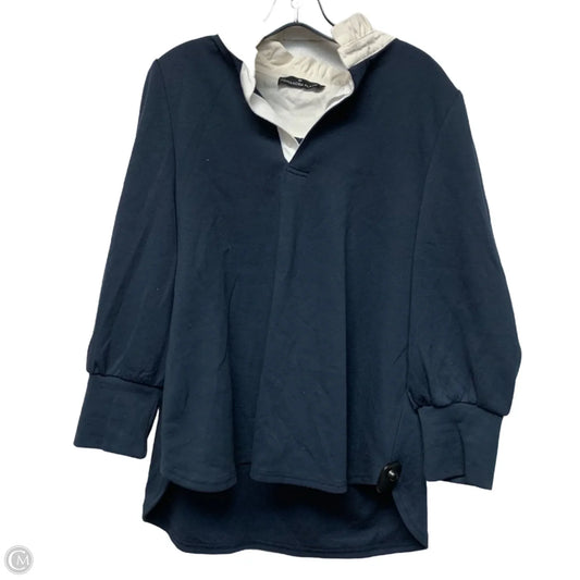 Top Long Sleeve By Pomander Place In Blue, Size: L