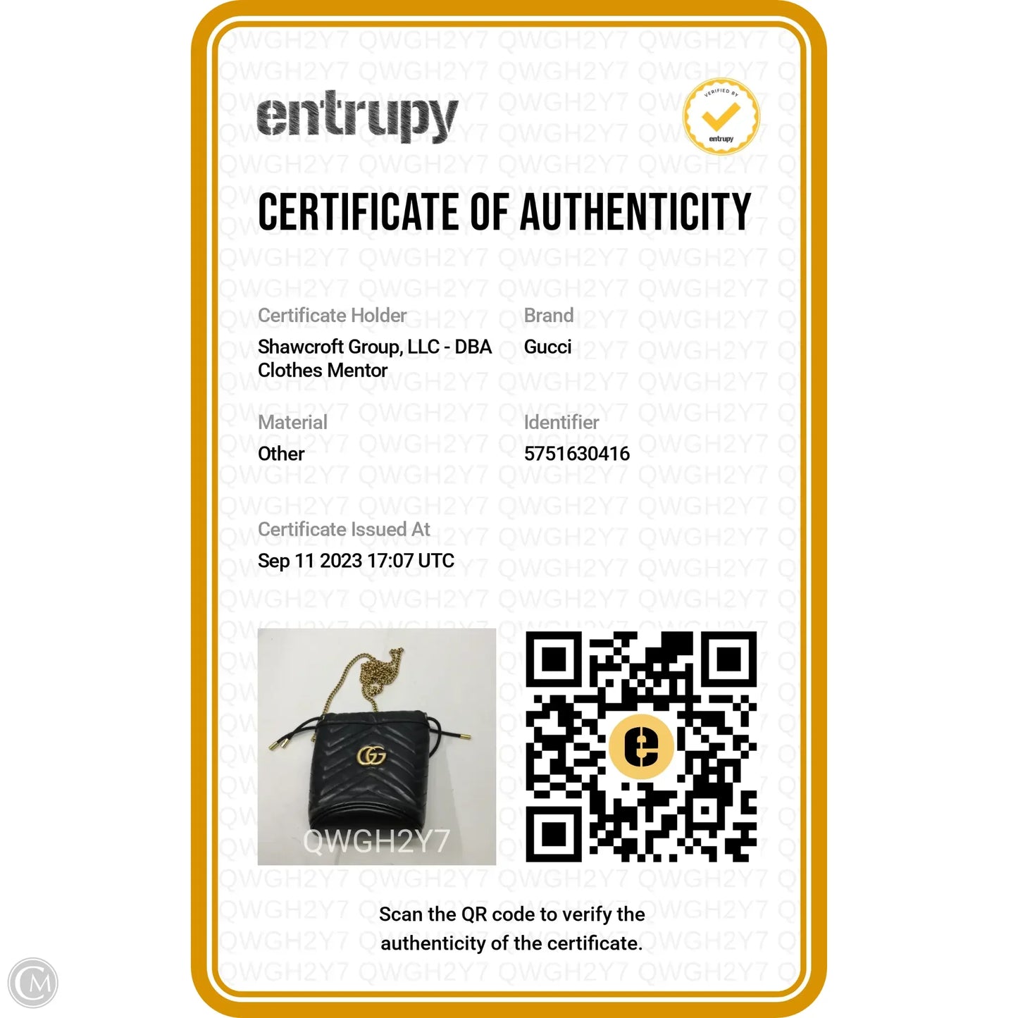 Crossbody Luxury Designer By Gucci, Size: Small