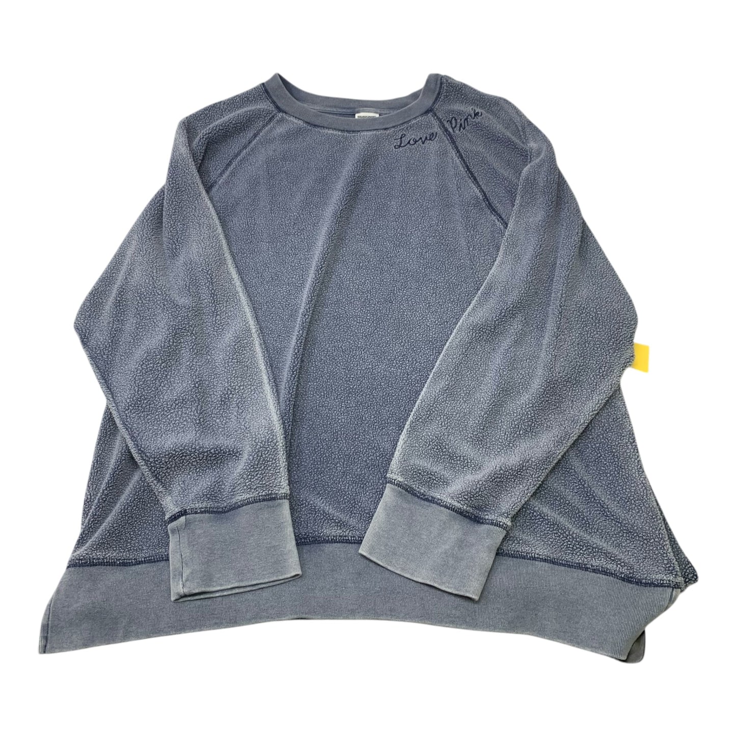 Sweatshirt Crewneck By Pink In Blue, Size: L