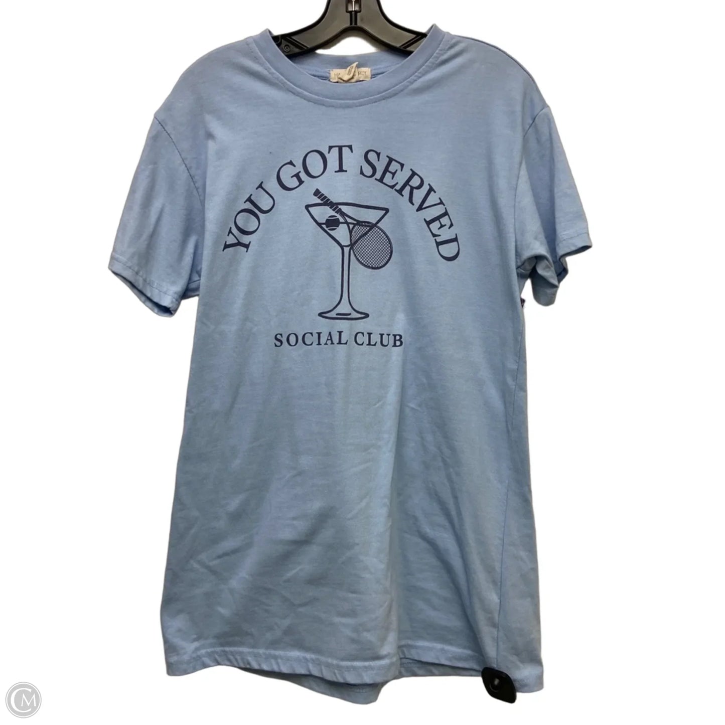 Top Short Sleeve By Happily Grey In Blue, Size: S
