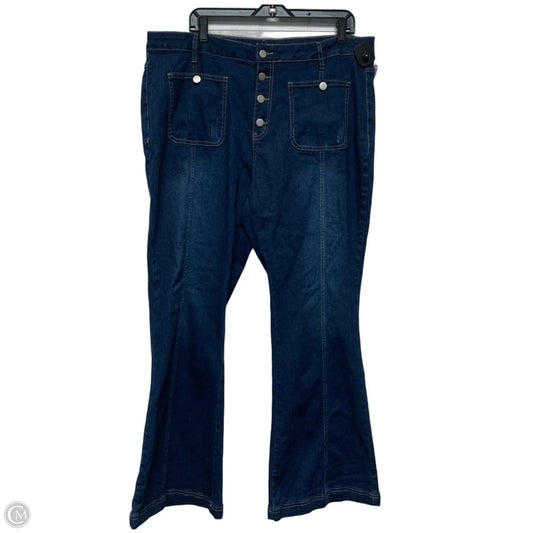 Jeans Flared By Shein In Blue Denim, Size: 4x