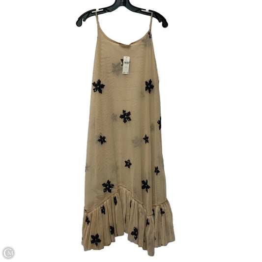 Dress Casual Midi By Anthropologie In Black & Tan, Size: Xs