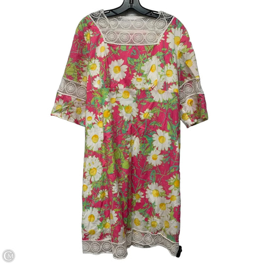 Dress Designer By Lilly Pulitzer In Floral Print, Size: Xl