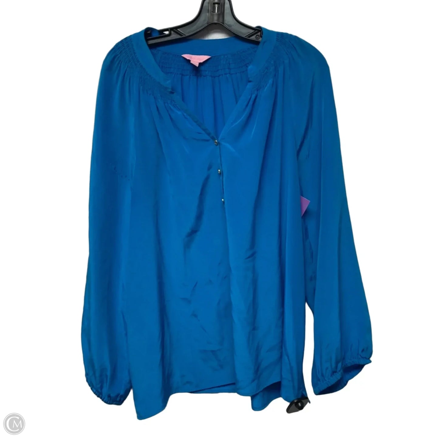 Top Long Sleeve Designer By Lilly Pulitzer In Blue, Size: L