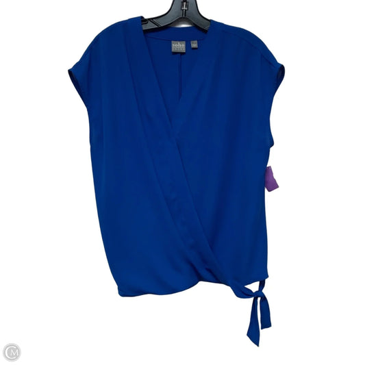 Top Short Sleeve By Soho Apparel In Blue, Size: L