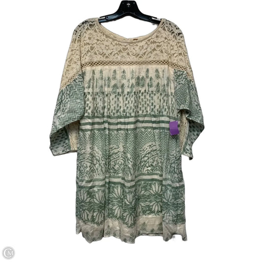 Dress Casual Short By Free People In Cream & Green, Size: M