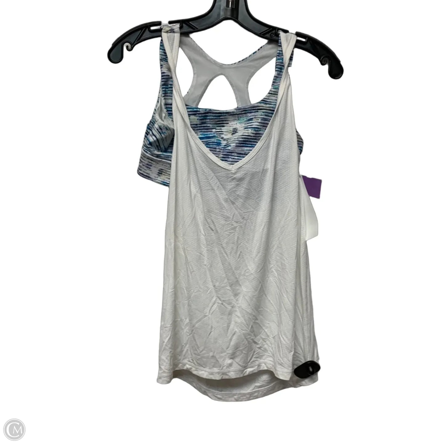 Athletic Tank Top By Lululemon In Blue & White, Size: S