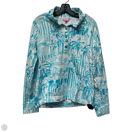 Sweatshirt Designer By Lilly Pulitzer In Blue & White, Size: M