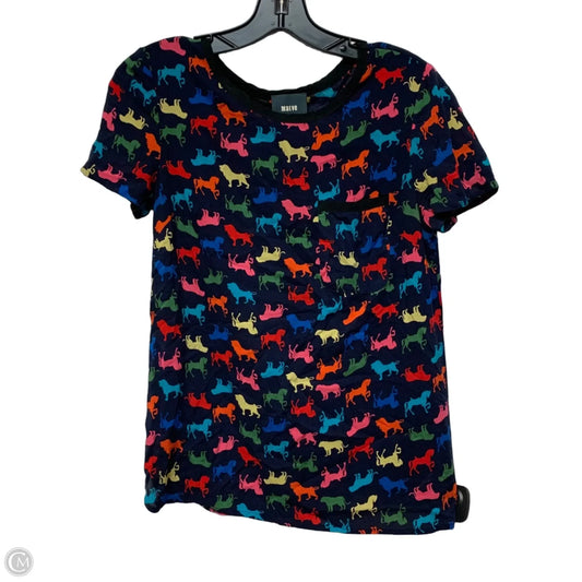 Top Short Sleeve By Maeve In Multi-colored, Size: Xs