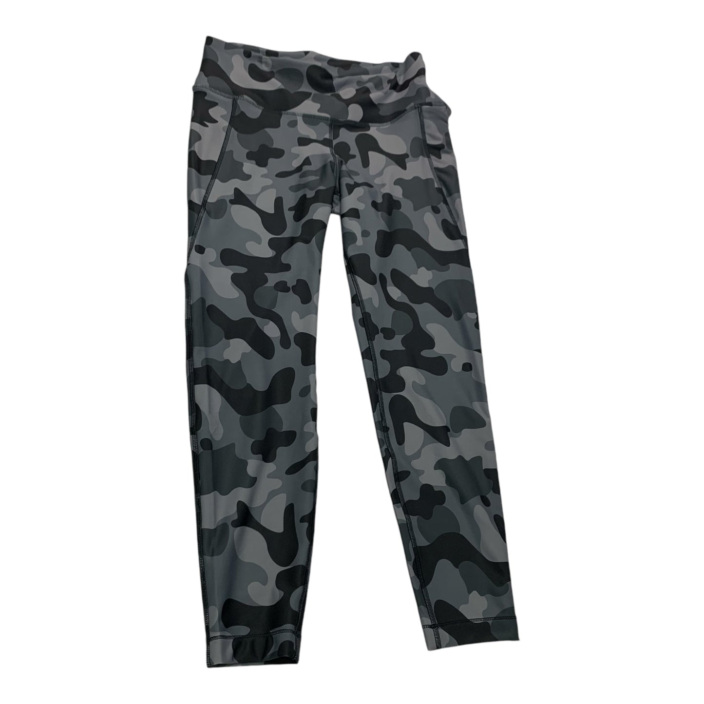 Athletic Leggings By Reebok In Camouflage Print, Size: L